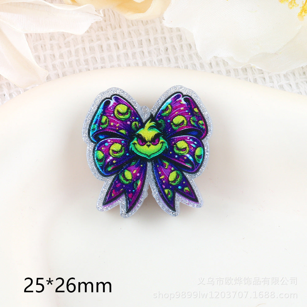 Wholesale 5pcs  Cartoon Bow Acrylic Beads