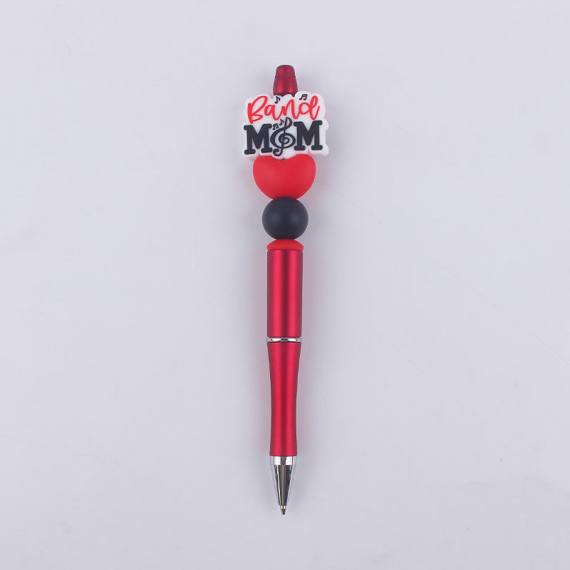 Wholesale Cartoon Pattern Mother Series Silicone Beaded Ballpoint Pen