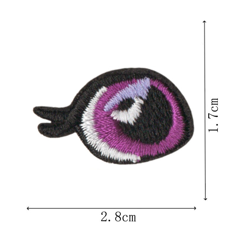 Wholesale Embroidered Cartoon Eye Patches Iron On DIY Decorative Accent For Towels Clothing Craft Supply