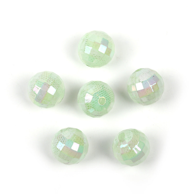 Wholesale 100pcs Acrylic Lace Faceted Round Beads