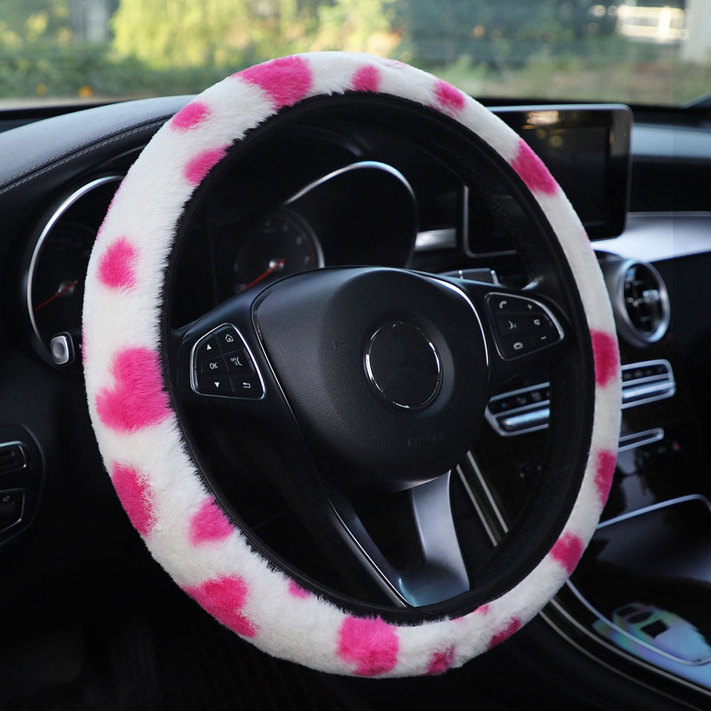 Wholesale Love Plush Universal Car Steering Wheel Cover