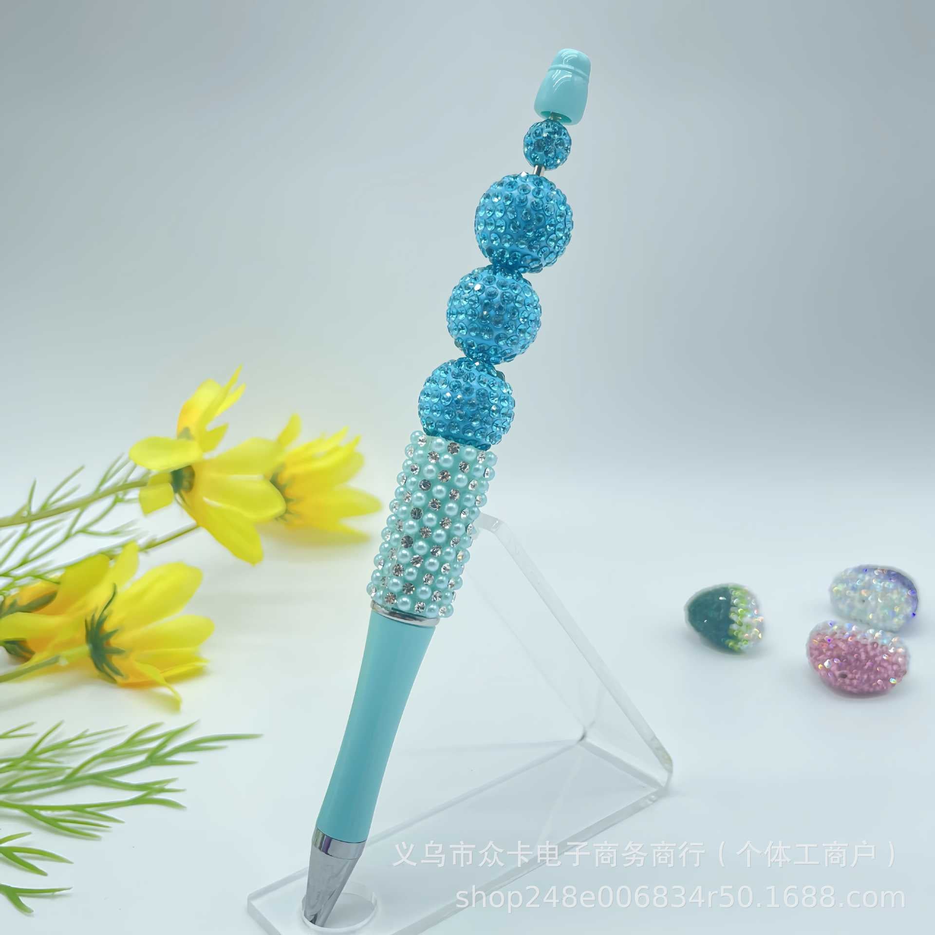Wholesale 20pcs 16mm Full Diamond Ball Handmade DIY  Fancy Beaded Pen