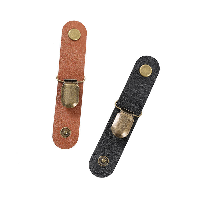 Wholesale 10PCS 2023 Sun Visor Clip Storage Clip PU Leather Multi-purpose Straw Hat Clip Accessories