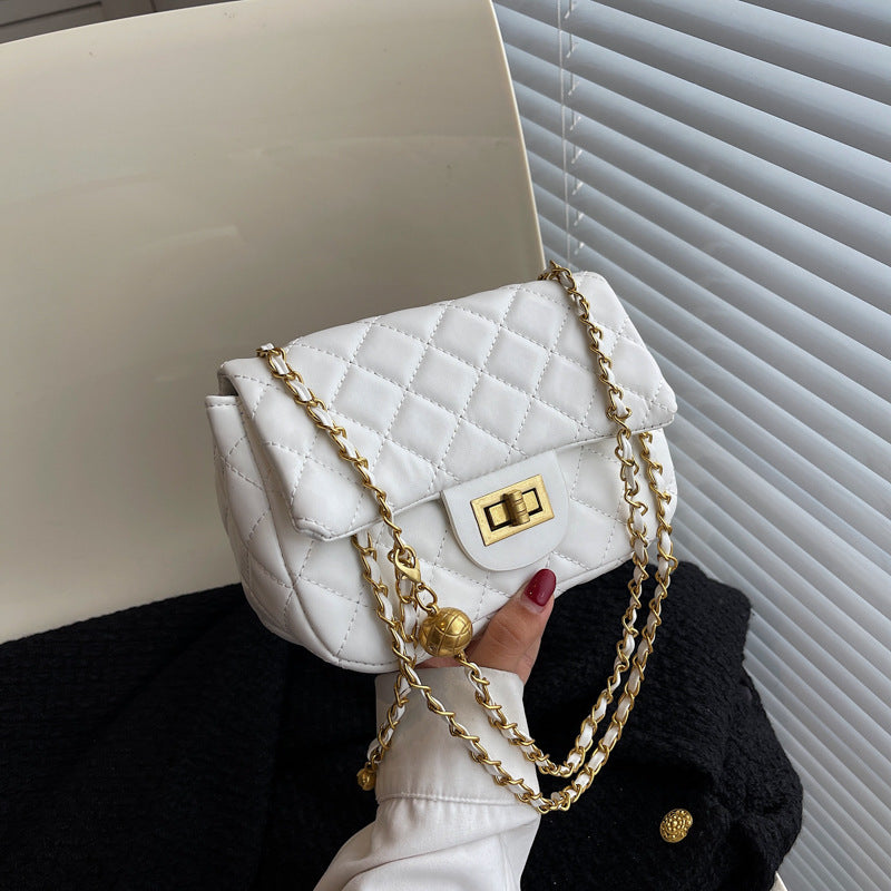 Wholesale Fashion Diamond Chain Simple Small Golden Ball Crossbody Shoulder Bag