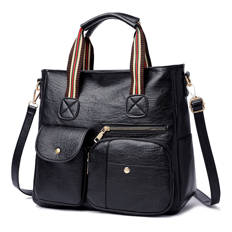 Wholesale PU Soft Leather Large Capacity Multi Pocket Single Shoulder Crossbody Bag