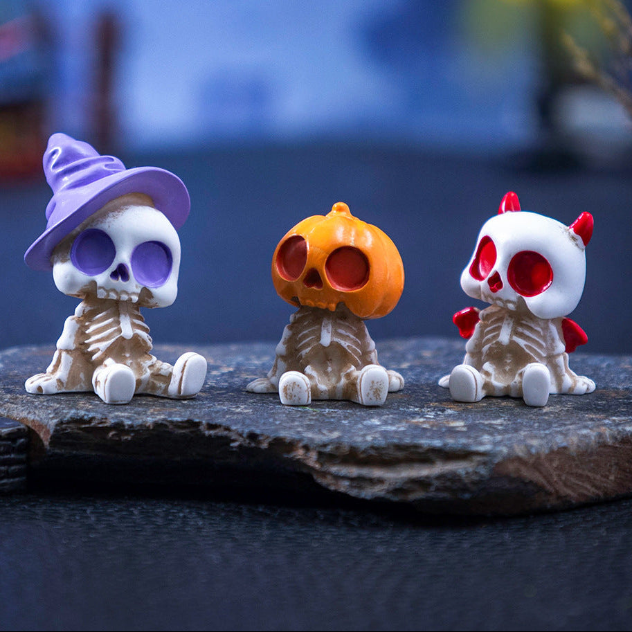 Wholesale 5pcs Candy Pumpkin Skull Doll Decorations