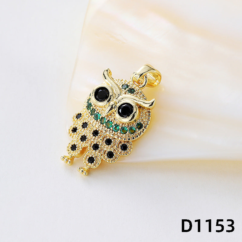 Wholesale High-grade Exquisite Bird Necklace Accessories Copper Plated Real Gold Color-preserving Pendant