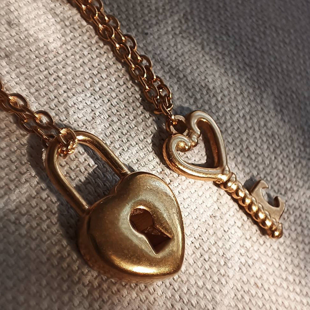 Wholesale Key Shaped Titanium Steel Necklaces