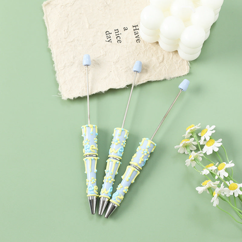 Wholesale 10pcs Cute hand-painted oil painting beads pen diy