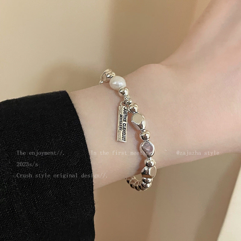 Wholesale Silver baroque pearl bracelet