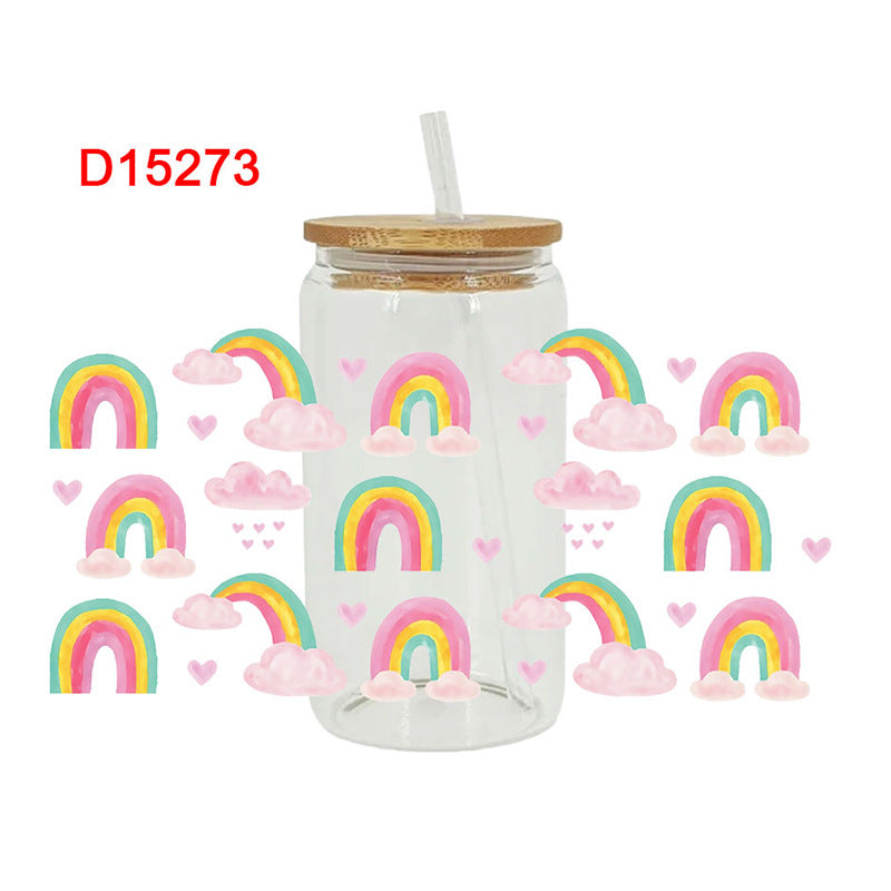 Wholesale UV Transfer Paste Glass Crystal Label Crystal Paste 16OZ UV DTF WRAPS 23cmX11cm