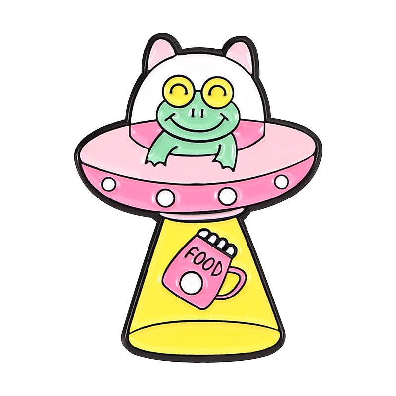 Wholesale Alloy Cartoon Astronaut Frog Cow