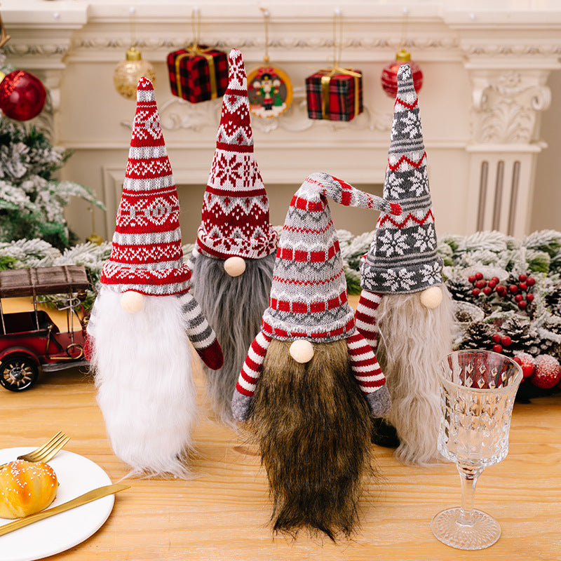 Wholesale Christmas Decorations Faceless Doll Wine Bottle Cover