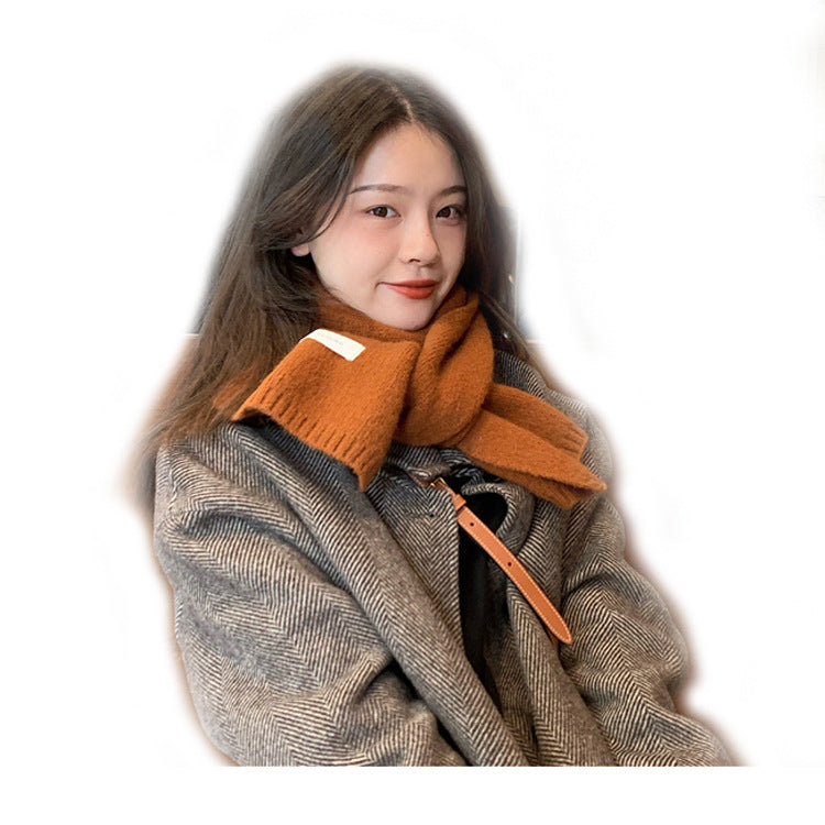 Wholesale Klein Blue Women's Autumn and Winter Versatile Knitted Acrylic Scarf