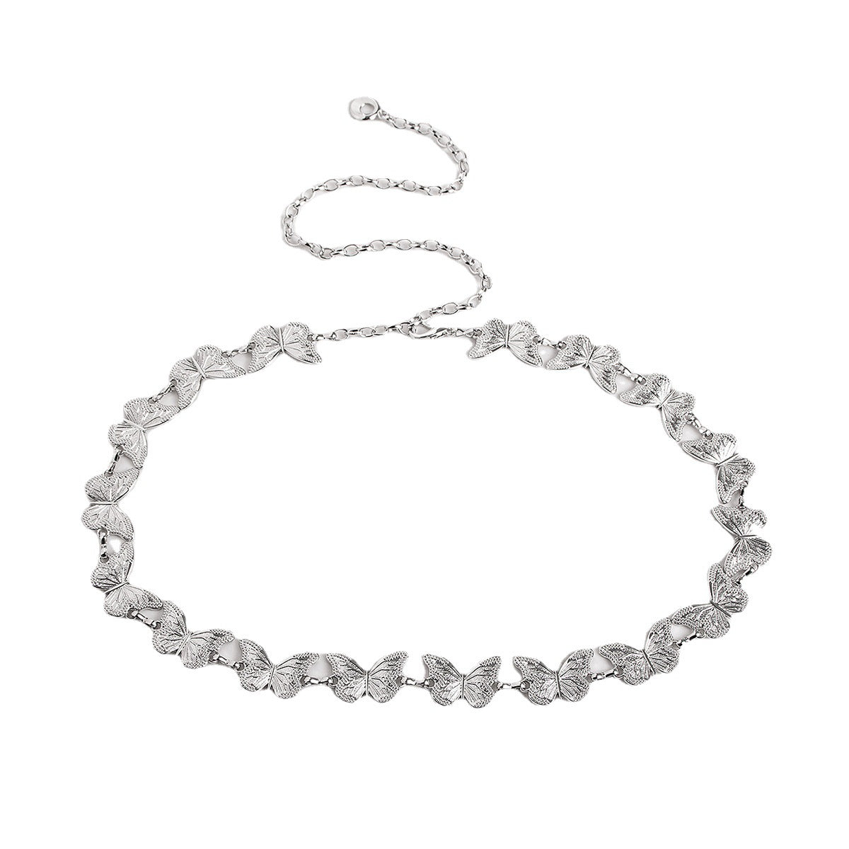 Wholesale Butterfly Daisy Metal Versatile Silver Waist Chain