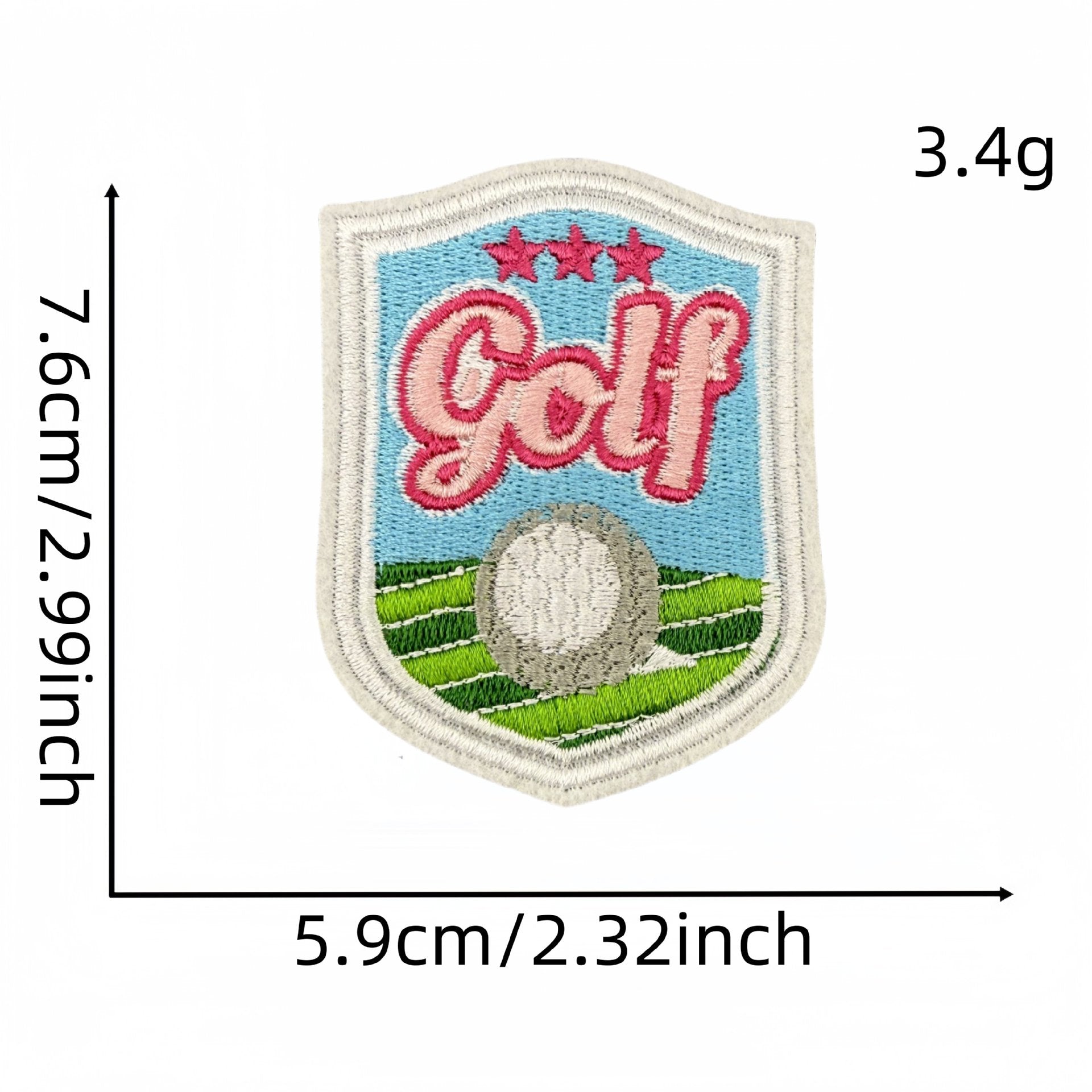 Wholesale Cartoon Sports Golf Pink Series Embroidery DIY Patches
