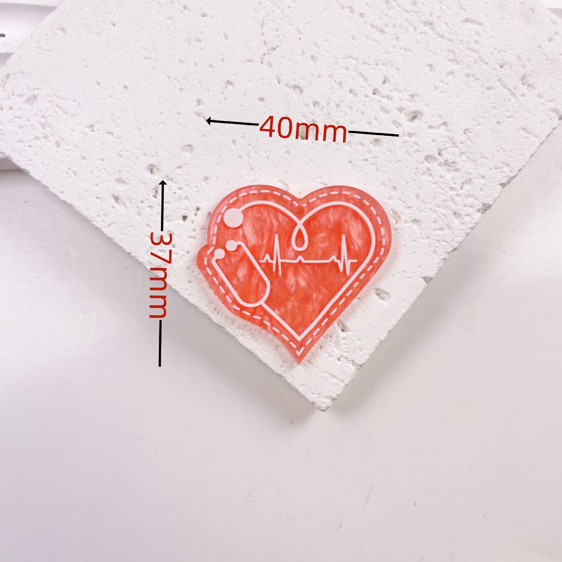 Wholesale 10pcs Glitter Acrylic Cartoon Organ Nurse Day Accessories