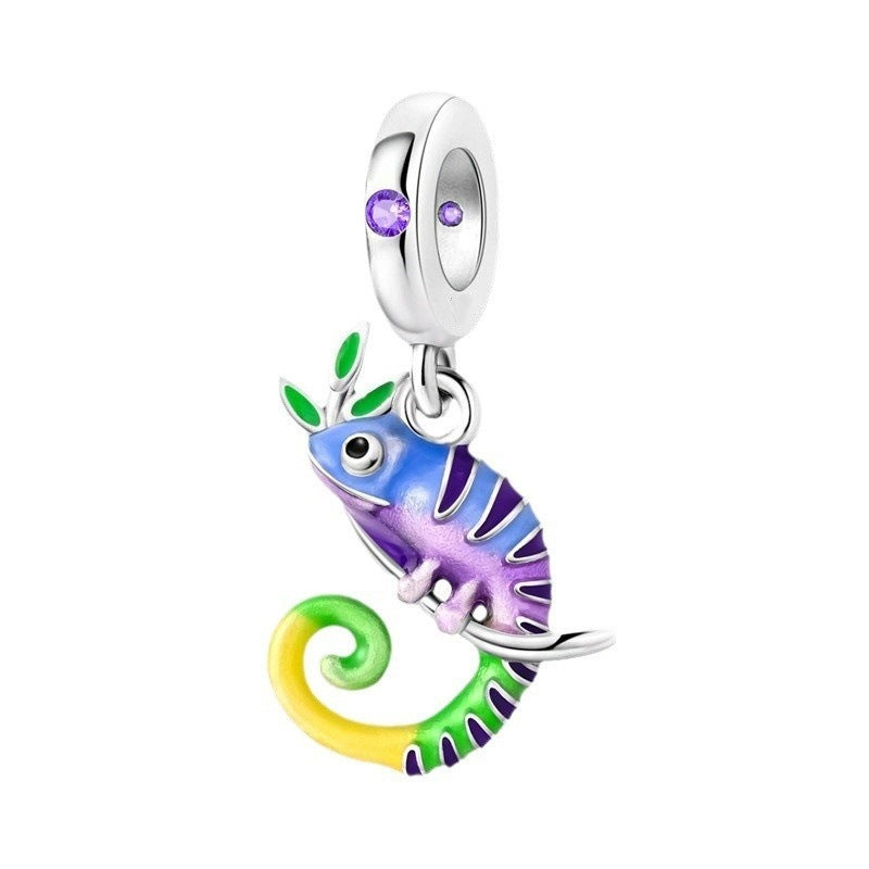 Wholesale Silver plated bead cute animal bracelet Charms