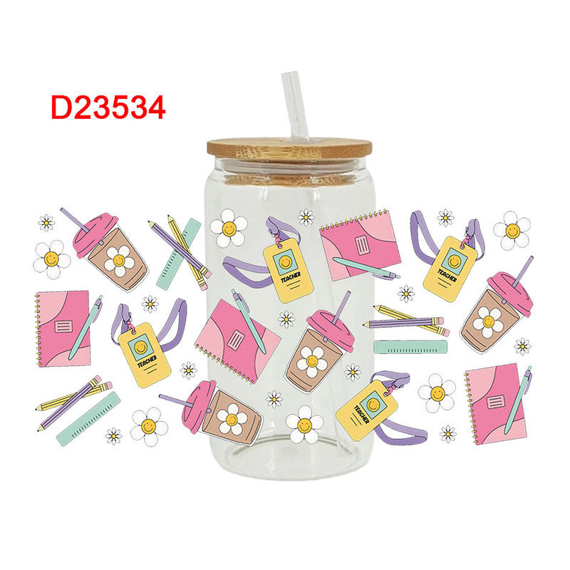 Wholesale Book Bible Bow 16oz Cup UV DTF Wraps