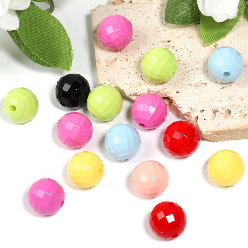 Wholesale 100pcs Macaron Matte Matte Corner Bead Baked Paint Cut DIY Beads