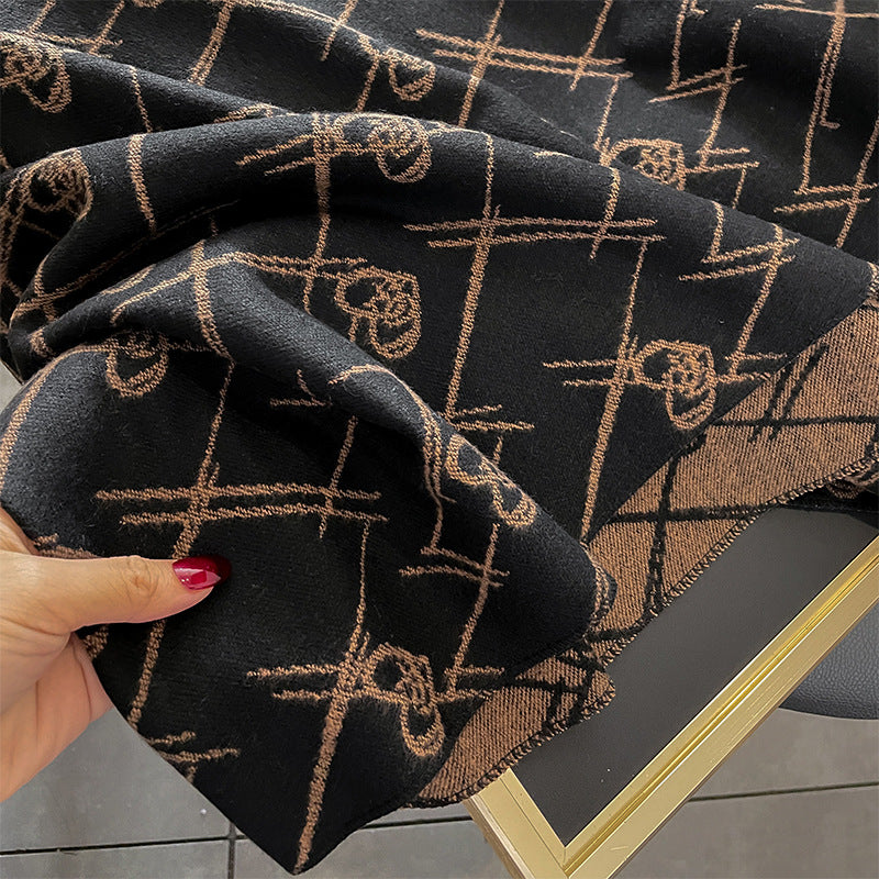 Wholesale Autumn and Winter Love Tassels Imitation Cashmere Scarf