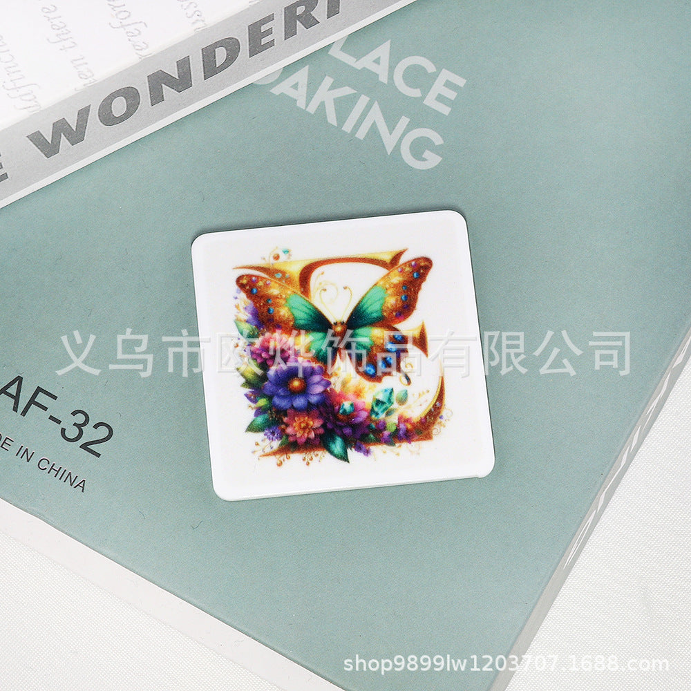 Wholesale 10pcs Cartoon Square Butterfly Personalized Bag FlatBack