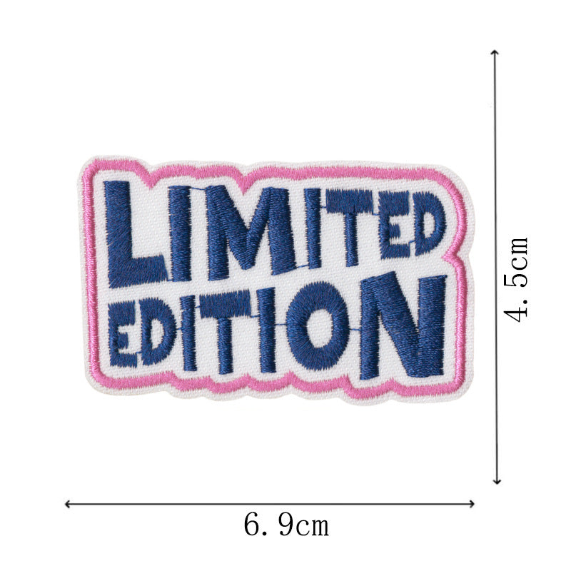 Wholesale Stylish Bar Theme Embroidered Patches Embroidery Thread Set Of 16 Cartoon Letter Badges For et DIY Scrapbook Fashion Accessory