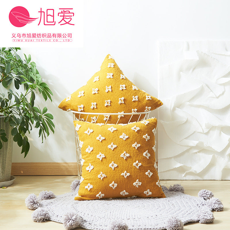 Wholesale tufted star Pillow sofa cushion cover does not contain core