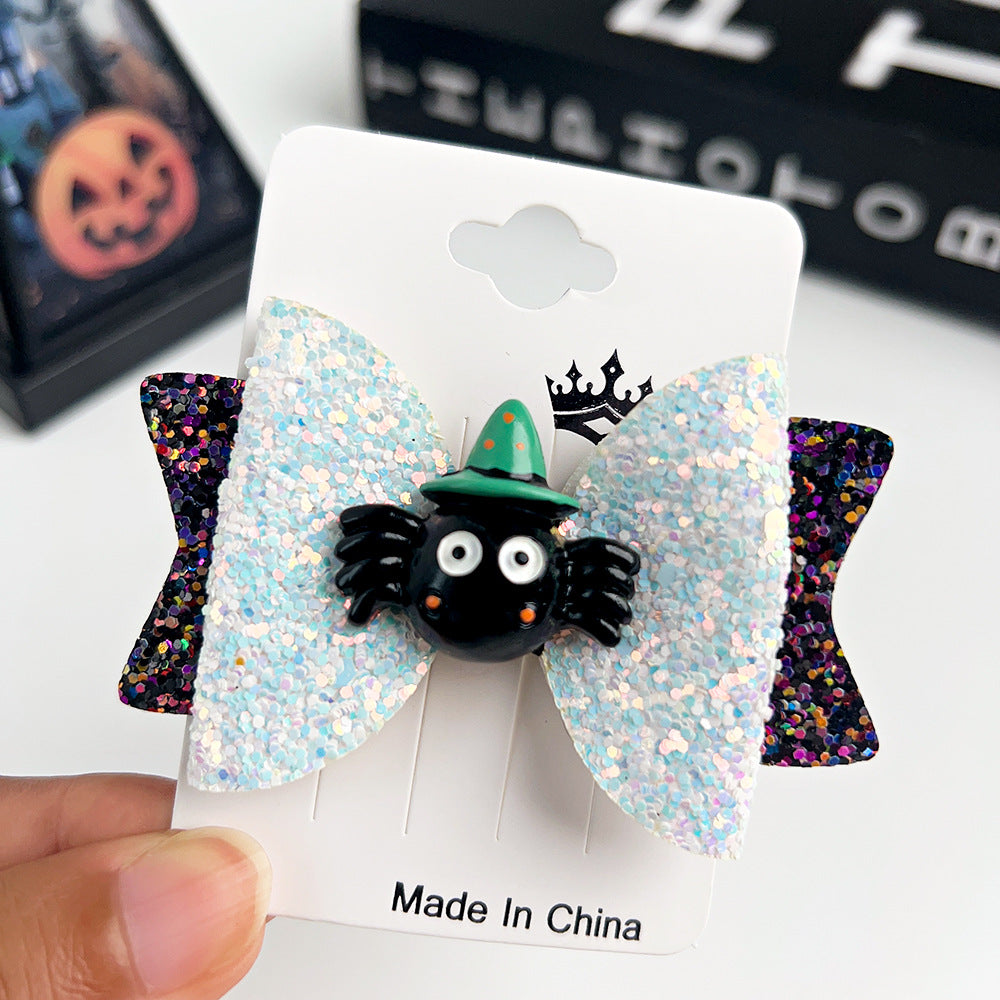 Wholesale Halloween Funny Pumpkin Ghost Bat Side Clip Top Clip