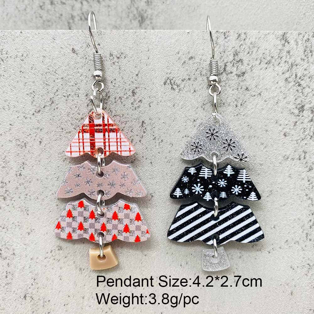 Wholesale New Christmas Earrings Stitched Acrylic Earrings Gift