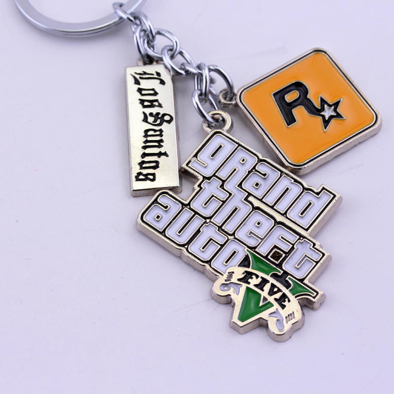 Wholesale Rampage 5GTA5 Grand Theft Auto Combination Metal Keychains