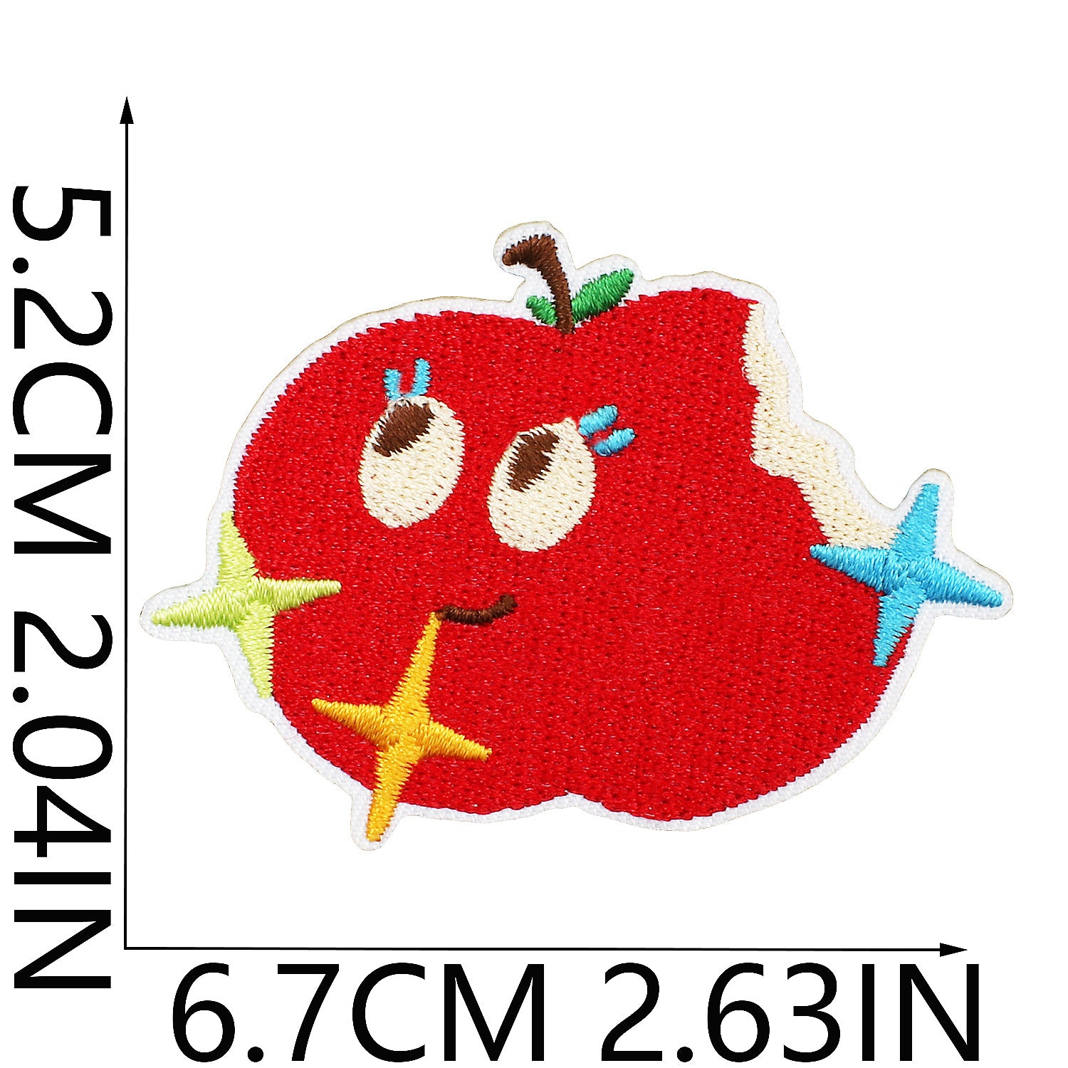 Wholesale Cartoon Apple Embroidered Fabric Patch Apple Cake Patch