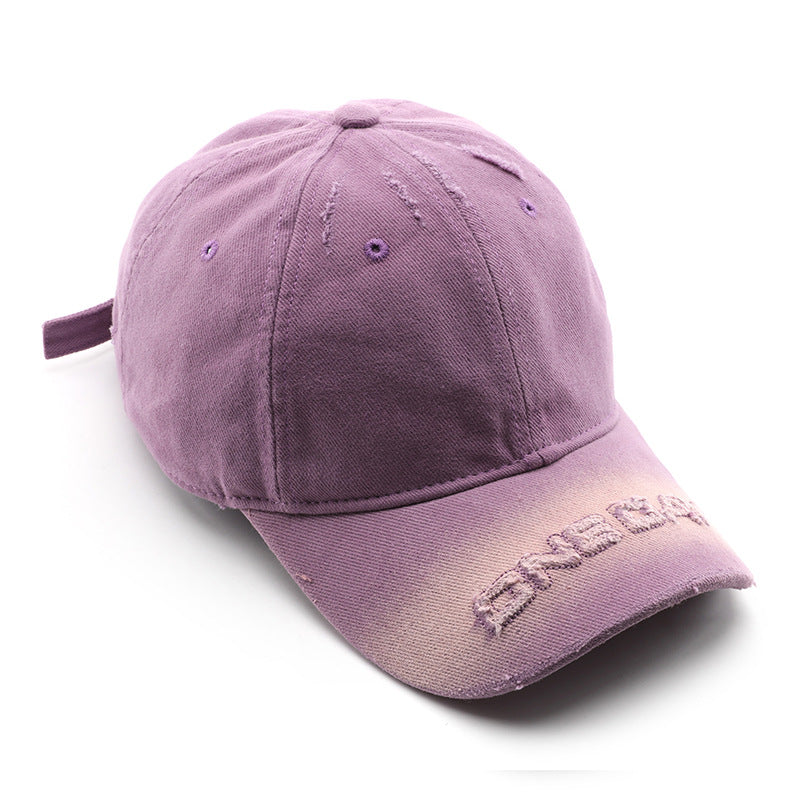 Wholesale Vintage Perforated Letter Embroidered Cotton Baseball Caps