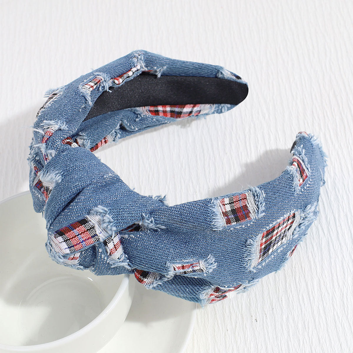 Wholesale Vintage Denim Knotted Headbands