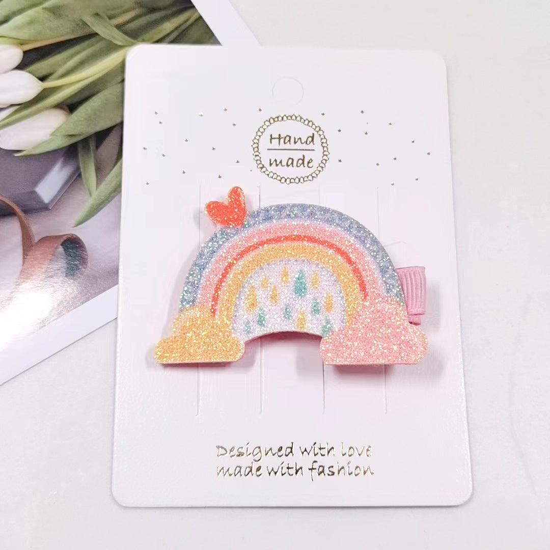 Wholesale Glitter Unicorn Rainbow Hair Accessories