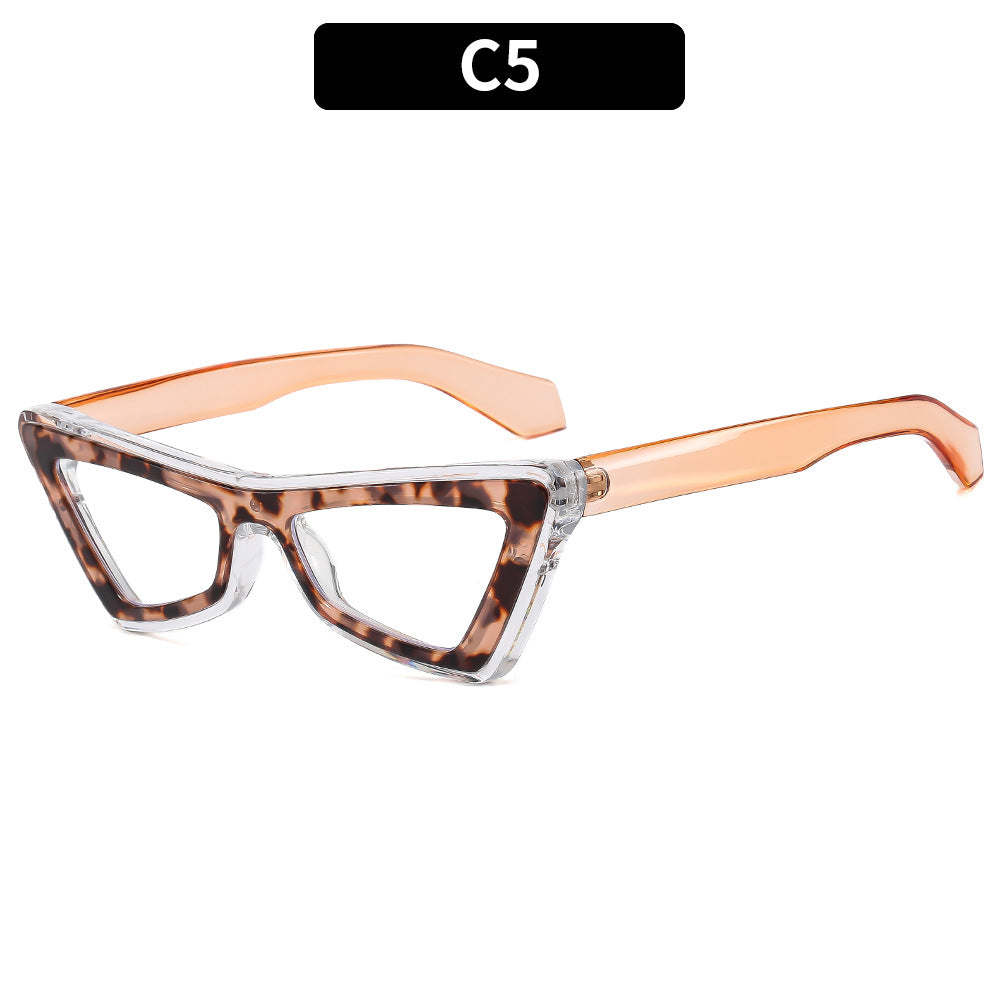 Gafas de sol de PC de Light PC con espejo de gato triangular triangular