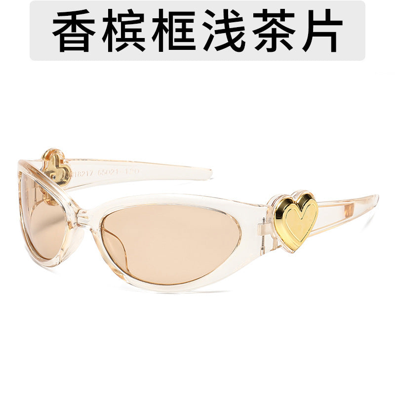 Wholesale Cute and playful oval frame full frame sunglasses