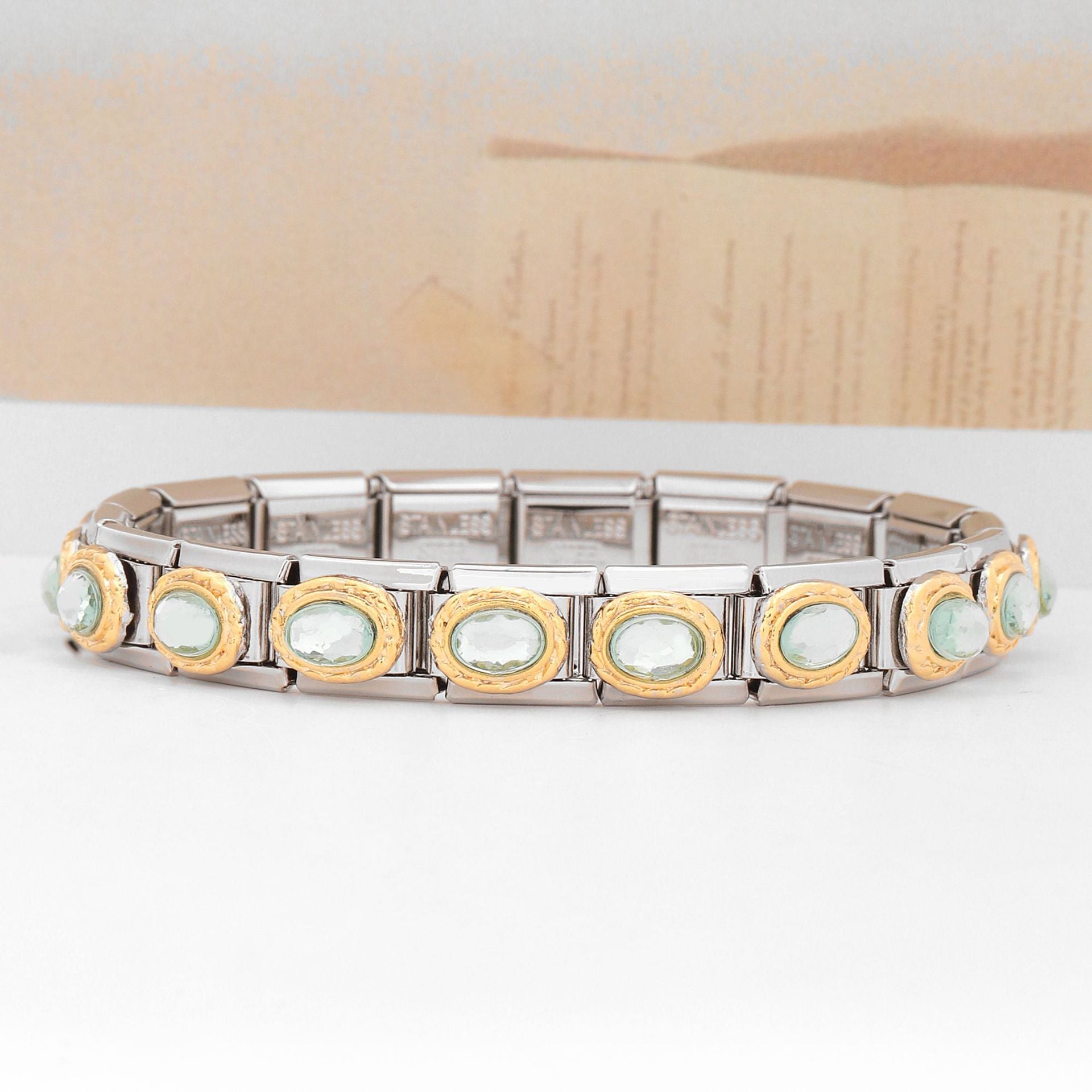 Wholesale Welding 9mm Module Pattern Letter Bracelet DIY Accessories