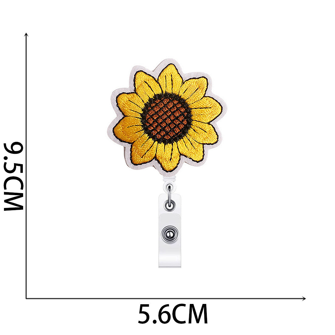 Wholesale Sunflower Easy Pull Buckle Embroidered Cloth Sticker