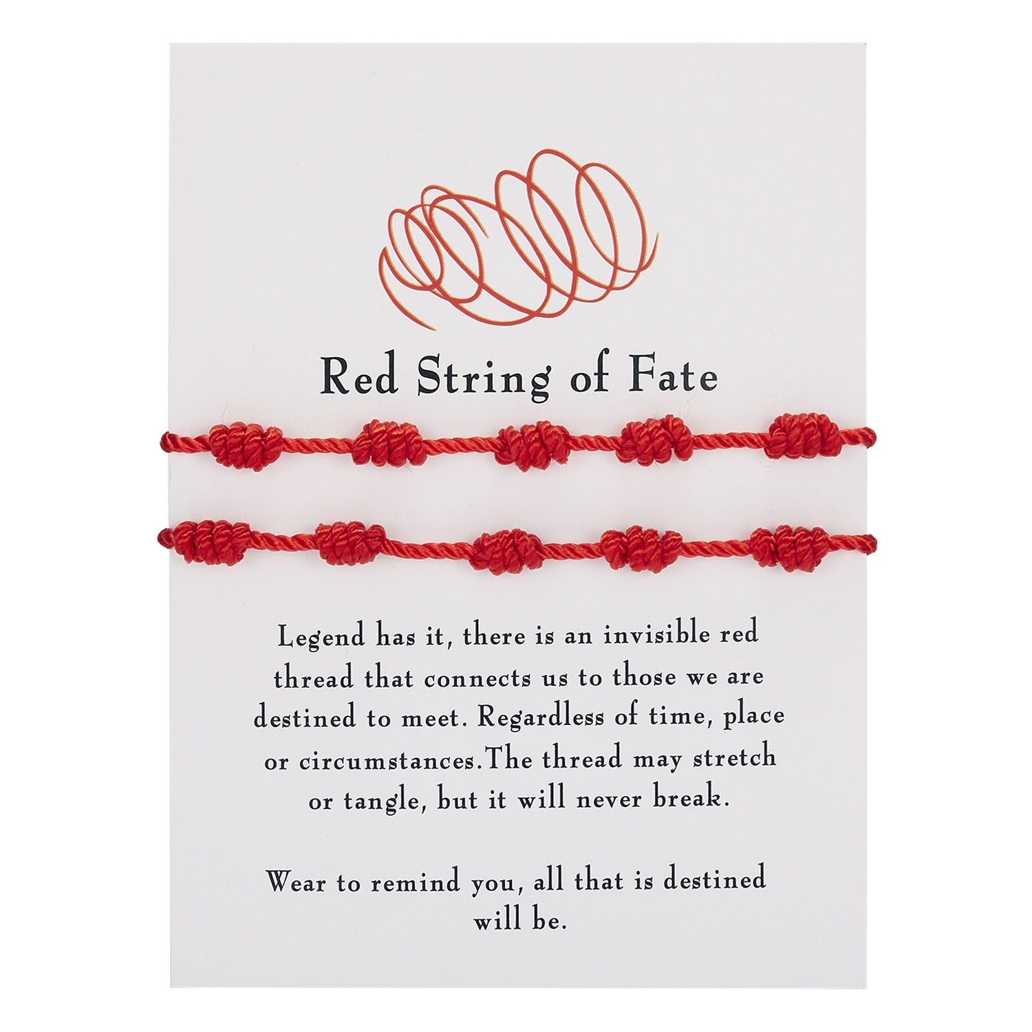 Wholesale Black Rope 7 Knot White Card Bracelet