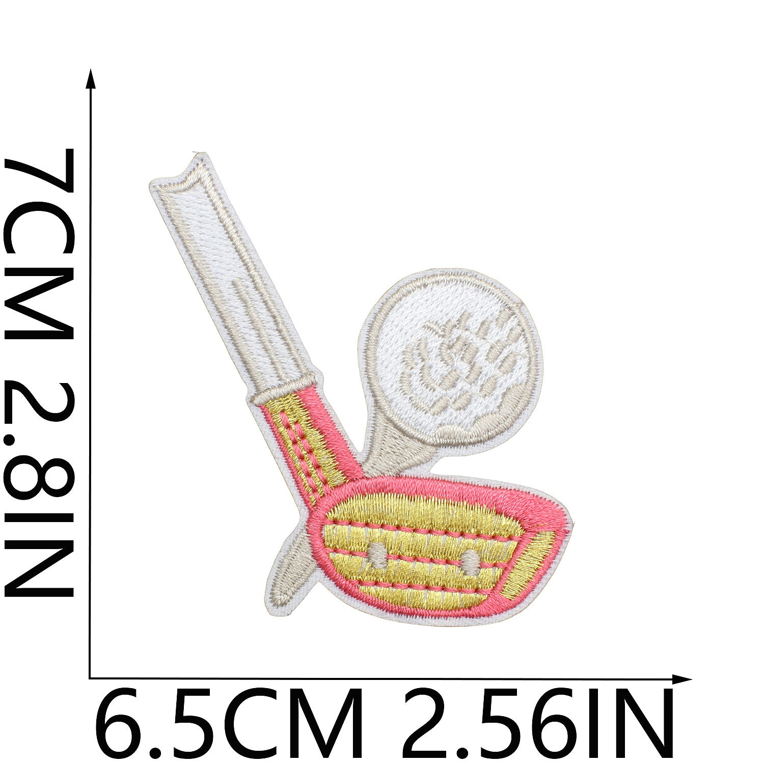 Wholesale Chic Golf Club Embroidered Patch Polyester Clothing Decorative Accent Casual Everyday Use