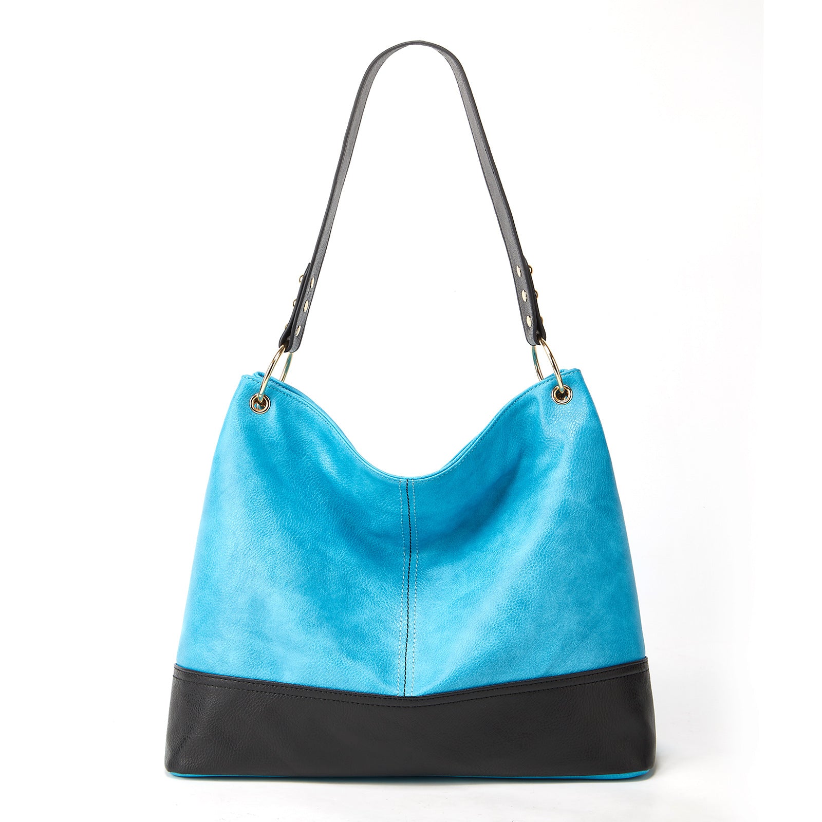 Wholesale PU Stitching Soft Leather Tote Bag