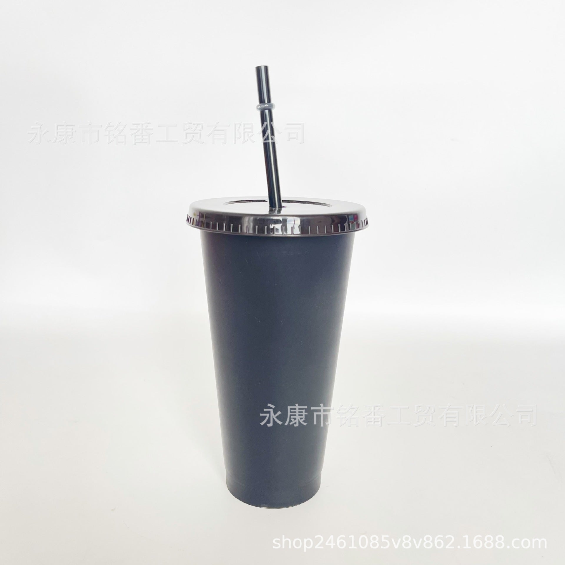 Wholesale 5pcs 24OZ solid color PP plastic large capacity 710ml straw cup