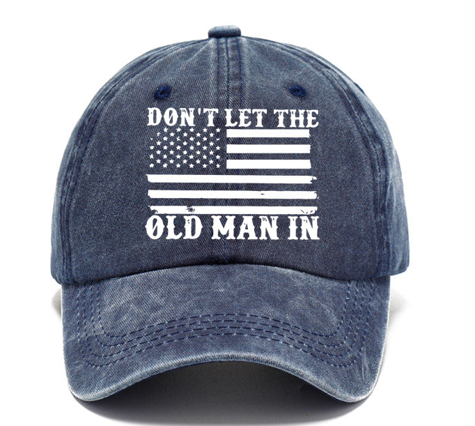 Wholesale Washed Cotton Printed Distressed Vintage Soft Top Baseball Cap
