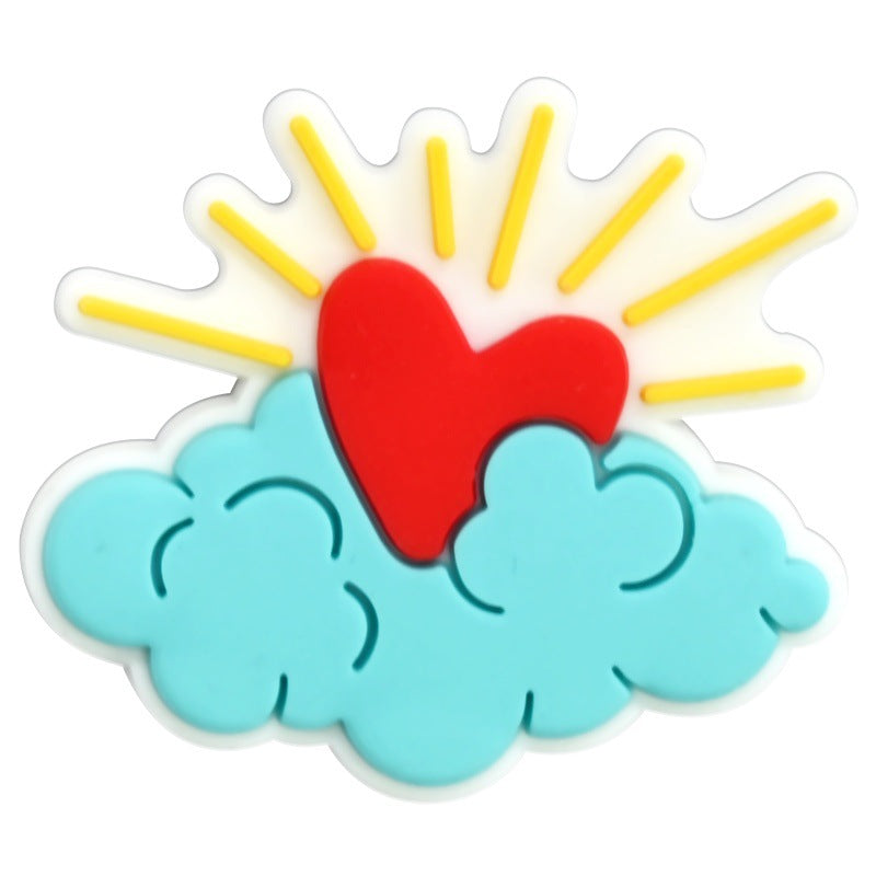 Wholesale Random 100pcs Valentine' s Day Series Blue Cartoon Croc Charms