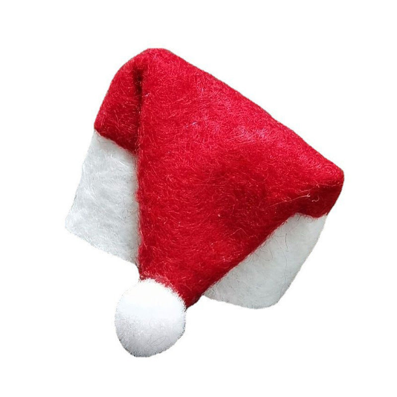 Wholesale  24pcs Mini Santa Hats Do Not Weave Lollipop Hats