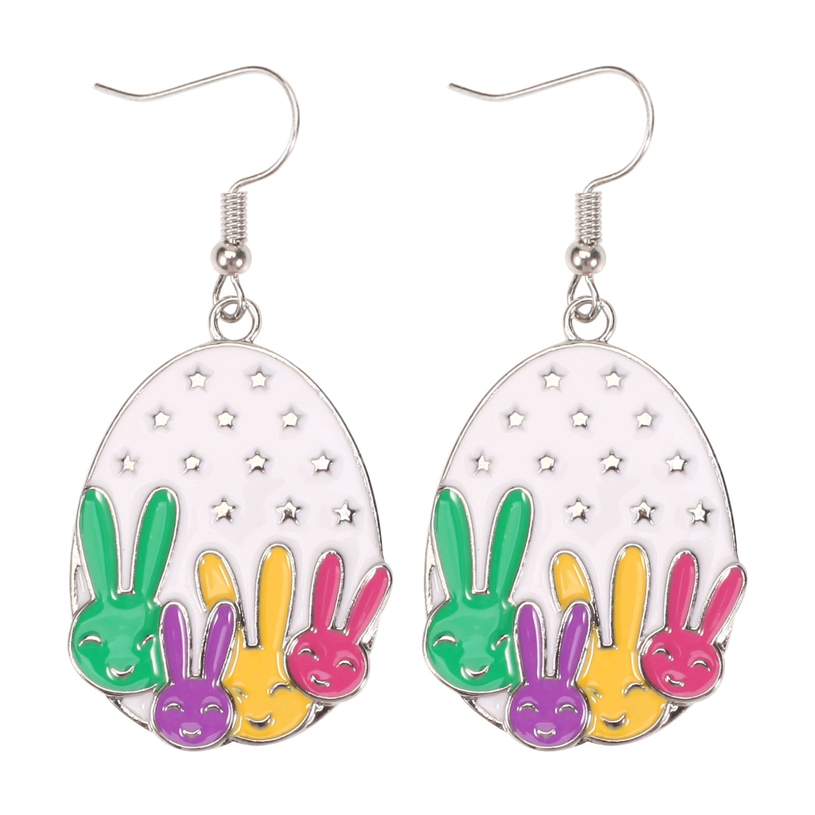 Wholesale Easter cartoon cute rabbit egg carrot earrings