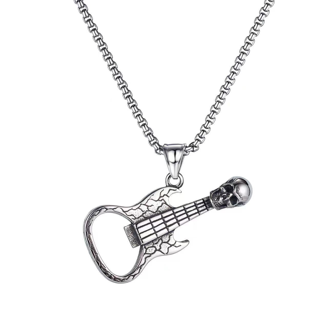 Wholesale Fashion  Hip-Hop Necklace for Men, Personalized Punk Style Steel Chain Pendan