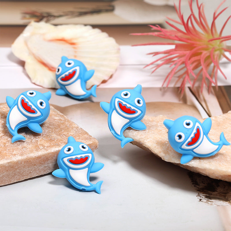 Wholesale 5pcs Marine Animal Rubber Accessories Loose Beads