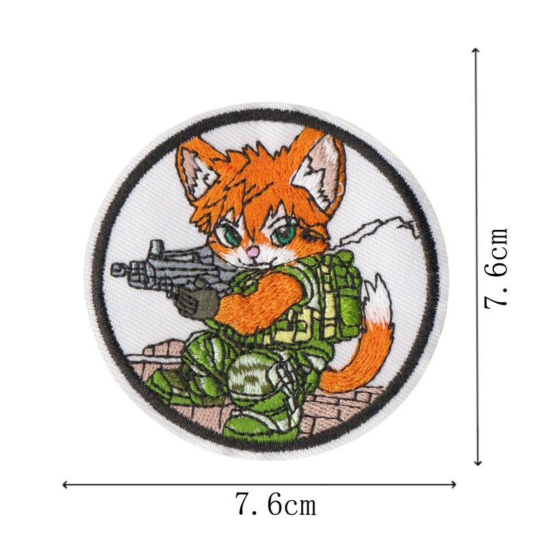 Wholesale Trendy Tactical Fox Embroidered Patches 16 Pieces Jungle Combat Iron On Appliques For Clothing Bags DIY Resale